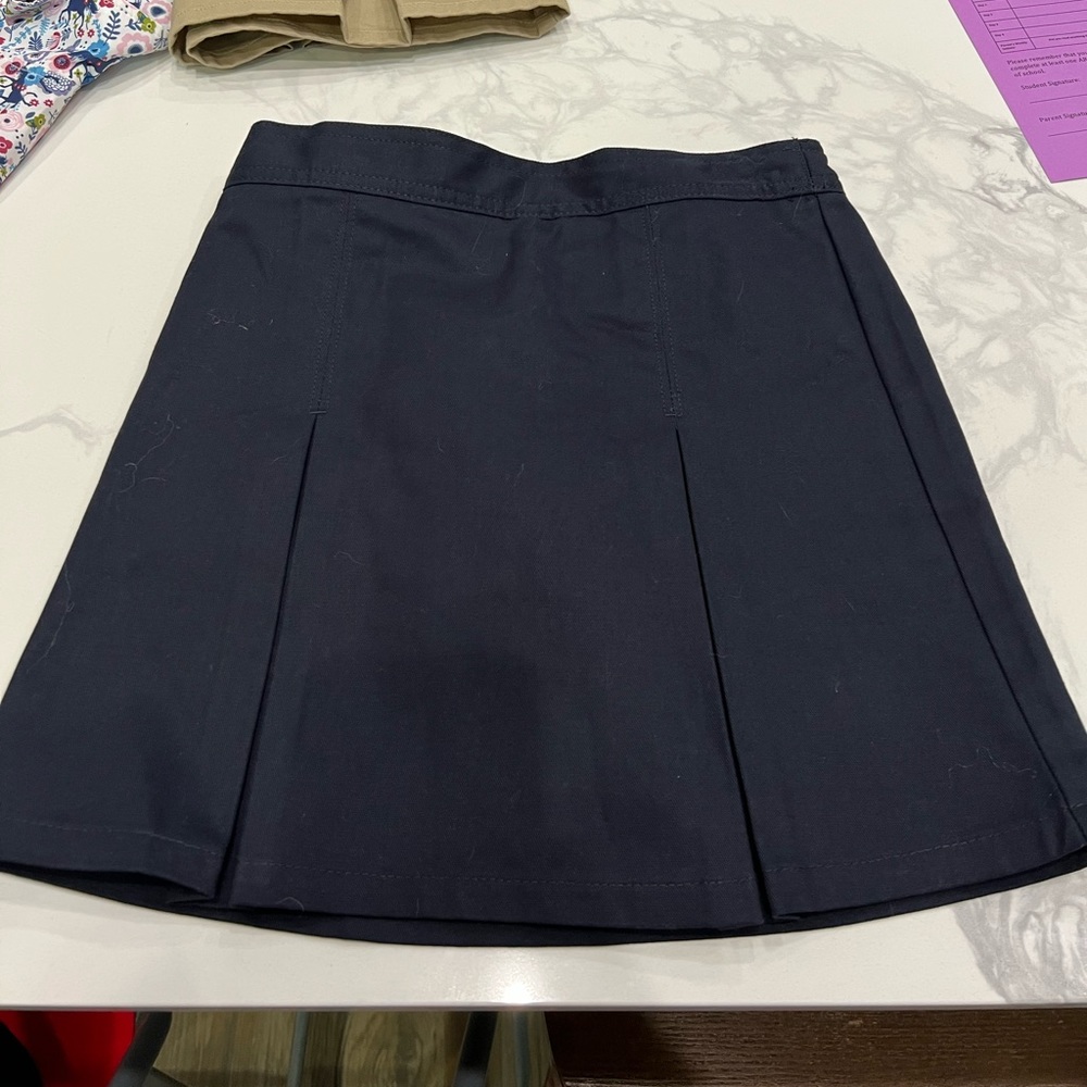 Girls navy uniform skirt